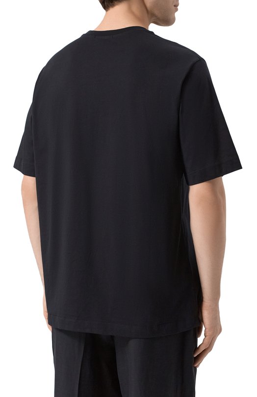 Хлопковая футболка Laneus S6LAMATH218 Чёрный  S6LAMATH218 Фото 4