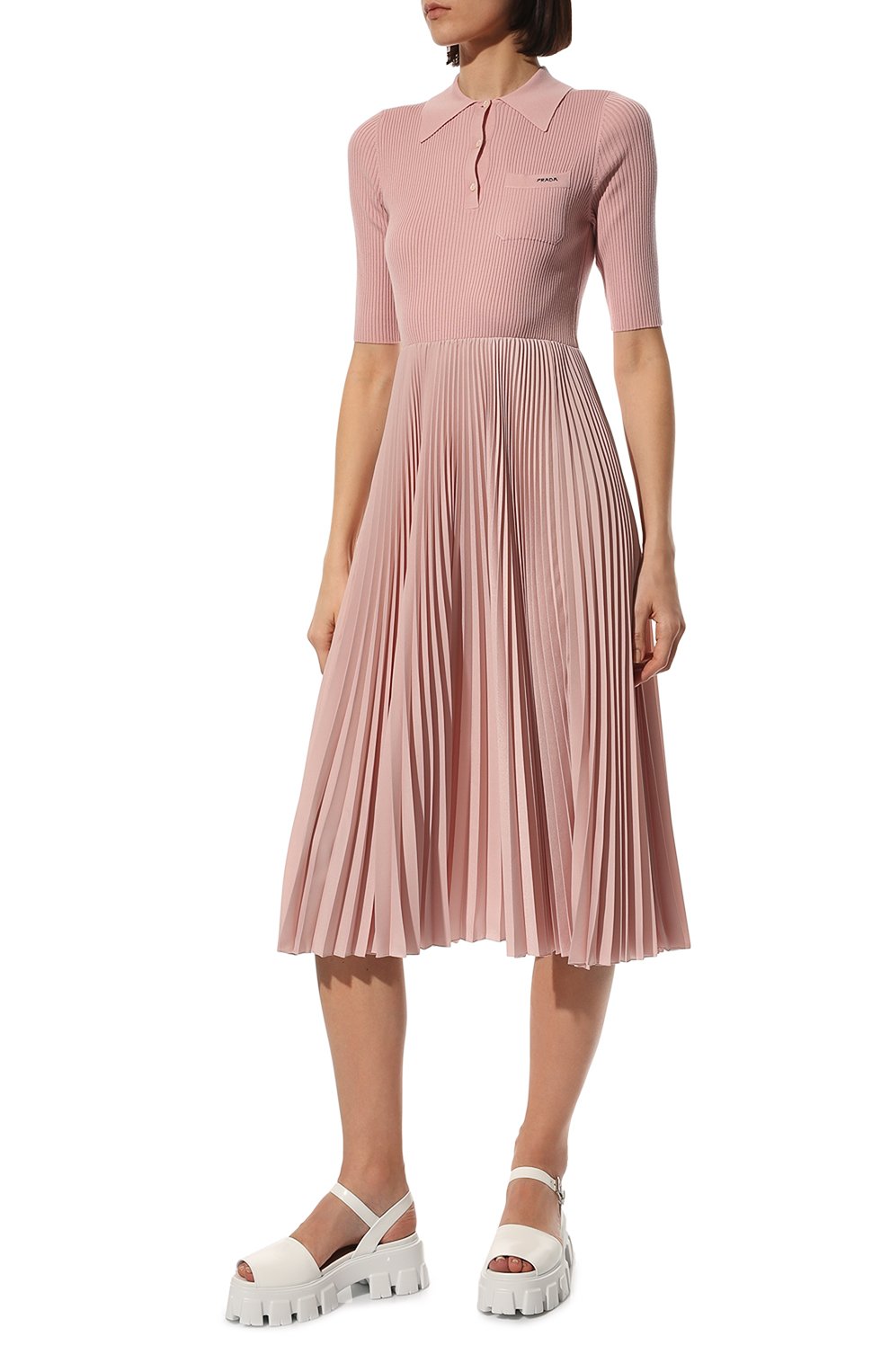 Кожаные сандалии monolith PRADA, арт. 1X526M-055-F0009-D055, фото 2