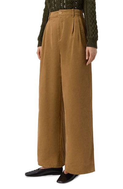 Хлопковые брюки JIL SANDER бежевого цвета по цене 155500 руб., арт. J02KA0408/J45369, фото 3 Хлопковые брюки JIL SANDER, арт. J02KA0408/J45369, фото 3