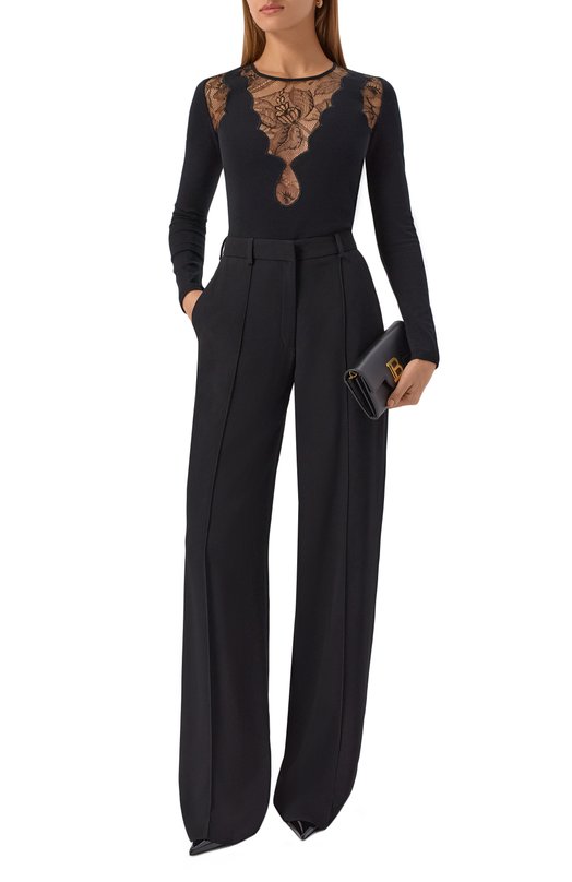 Топ из вискозы Giambattista Valli 25FWPVCM00M4/09VIP Чёрный  25FWPVCM00M4/09VIP Фото 2