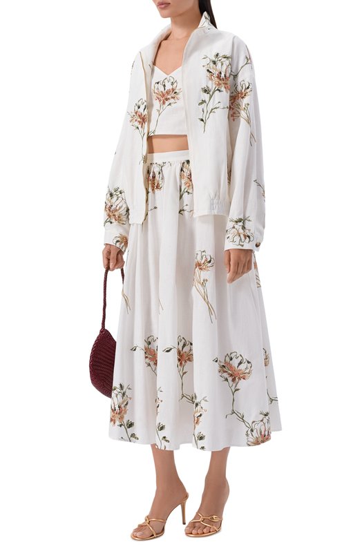 Бомбер из хлопка и льна OLOLOL OLC028/3406.BQ102 Белый  OLC028/3406.BQ102 Фото 2