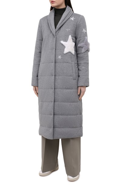 Пальто из шерсти и кашемира SEVEN LAB, арт. DLW20-002SP grey, фото 3