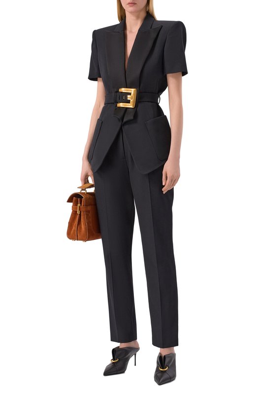 Шерстяной жакет Balmain GF1SB225/ME54 Чёрный  GF1SB225/ME54 Фото 2