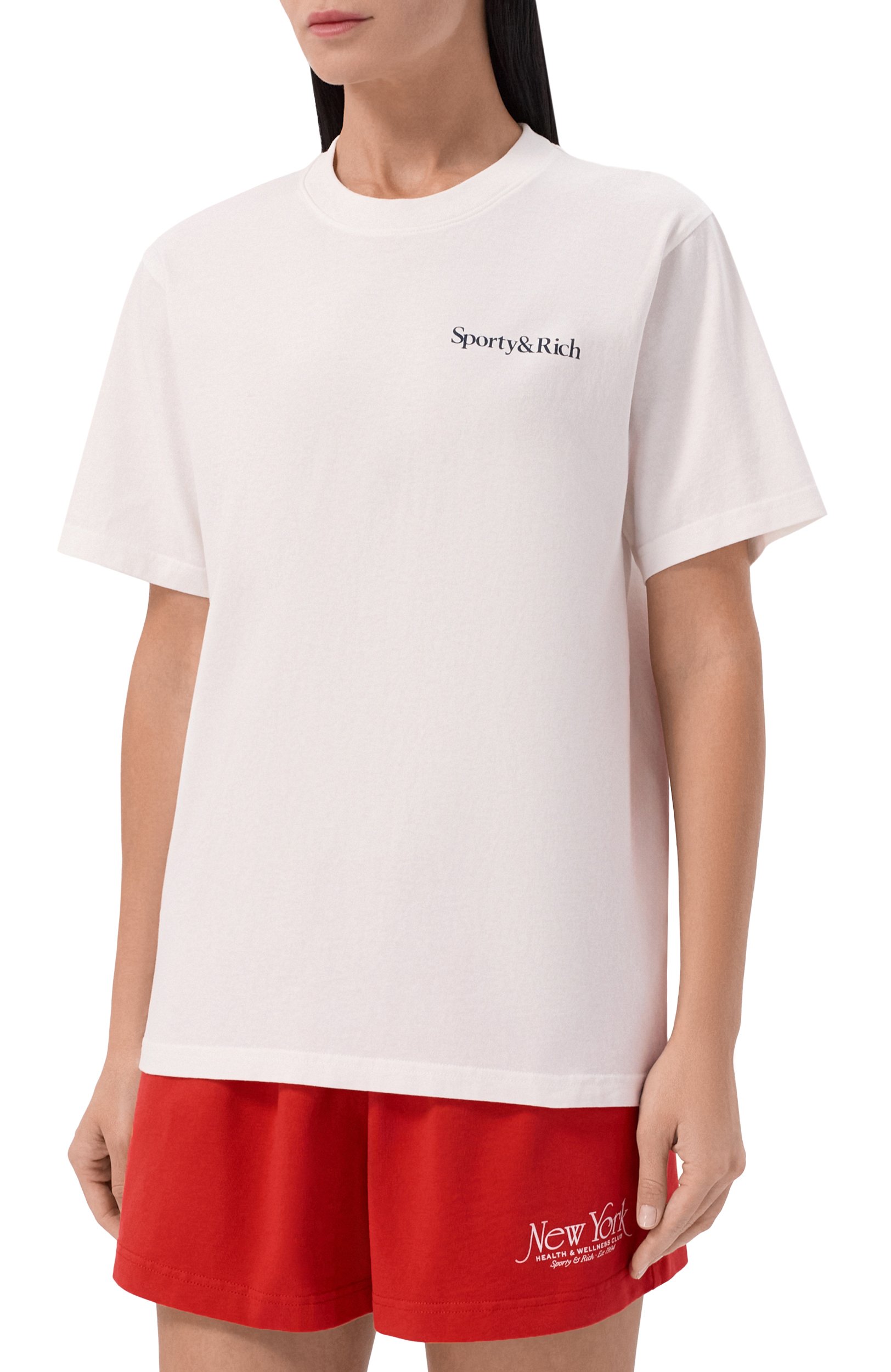 Хлопковая футболка SPORTY AND RICH, арт. T0119712300WH01, фото 3