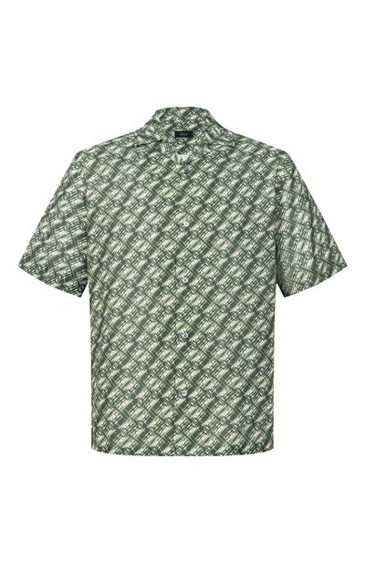 Мужская рубашка изо льна и хлопка ZILLI, арт. ZSSH8BM090026196F