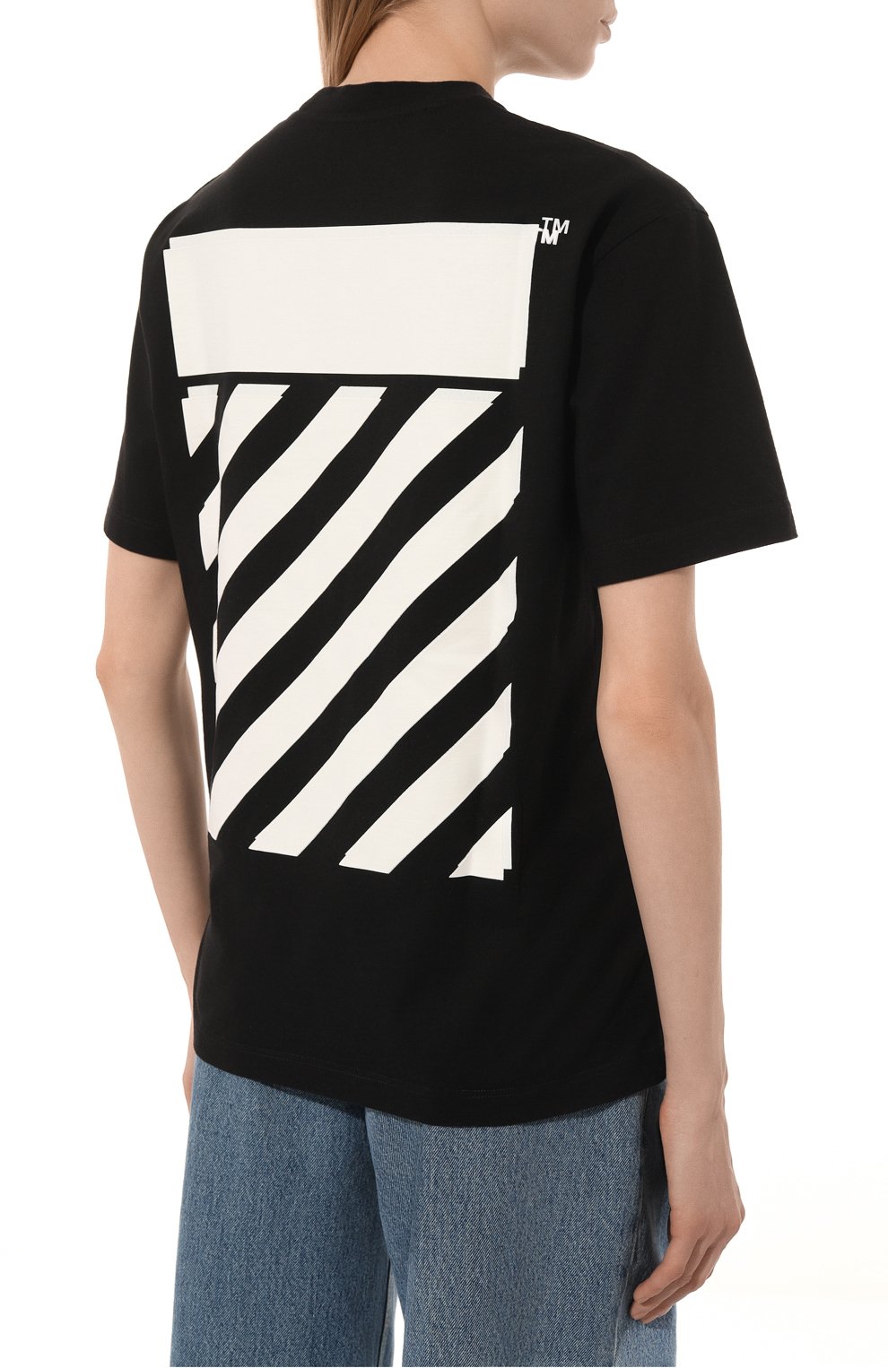 Хлопковая футболка OFF-WHITE, арт. OWAA049C99JER001, фото 4