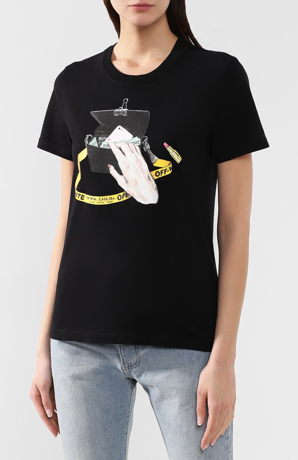 Хлопковая футболка OFF-WHITE, арт. 0WAA049S19B070651001, фото 3