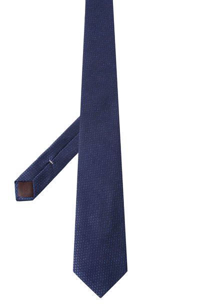 Шелковый галстук CANALI темно-синего цвета по цене 21450 руб., арт. 18/HJ04694, фото 3 Шелковый галстук CANALI, арт. 18/HJ04694, фото 3
