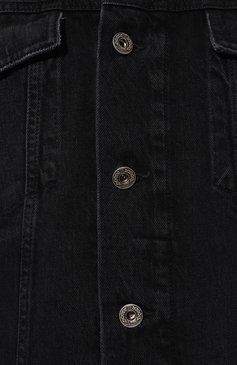 Мужская джинсовая куртка PENCE черного цвета, арт. BEPPE-56/74581 | Фото 5 (Кросс-КТ: Куртка, Деним; Рукава: Длинные; Материал сплава: Проставлено; Материал внешний: Хлопок, Деним; Драгоценные камни: Проставлено; Длина (верхняя одежда): Короткие; Стили: Кэжуэл)