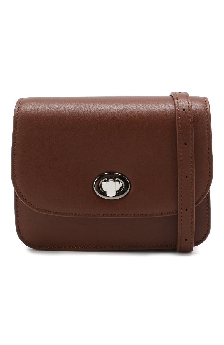 Женская поясная сумка flap pouch LORO PIANA коричневого цвета, арт. FAI7095 | Фото 6 (Материал: Натуральная кожа; Ремень/цепочка: На ремешке; Статус проверки: Проверено, Проверена категория; Размер: mini; Стили: Классический; Материал сплава: Проверено, Проставлено; Драгоценные камни: Проставлено)