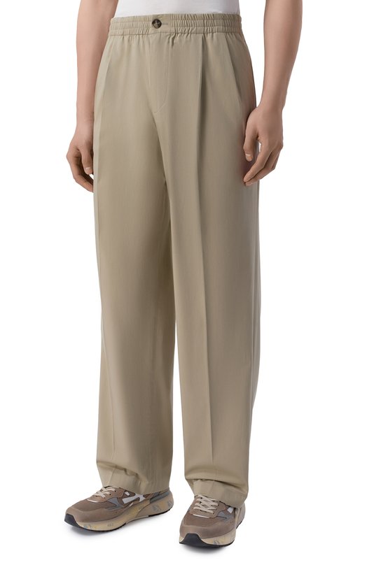 Хлопковые брюки 12 STOREEZ 135919 Коричневый  135919 Фото 3