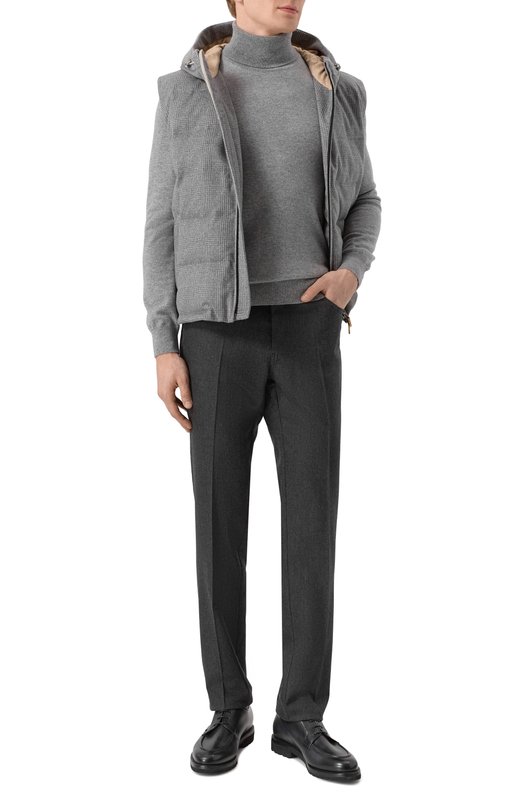 Брюки из шерсти и кашемира Berwich M0RELL0 5TALC 19/FA1224X Серый  M0RELL0 5TALC 19/FA1224X Фото 2