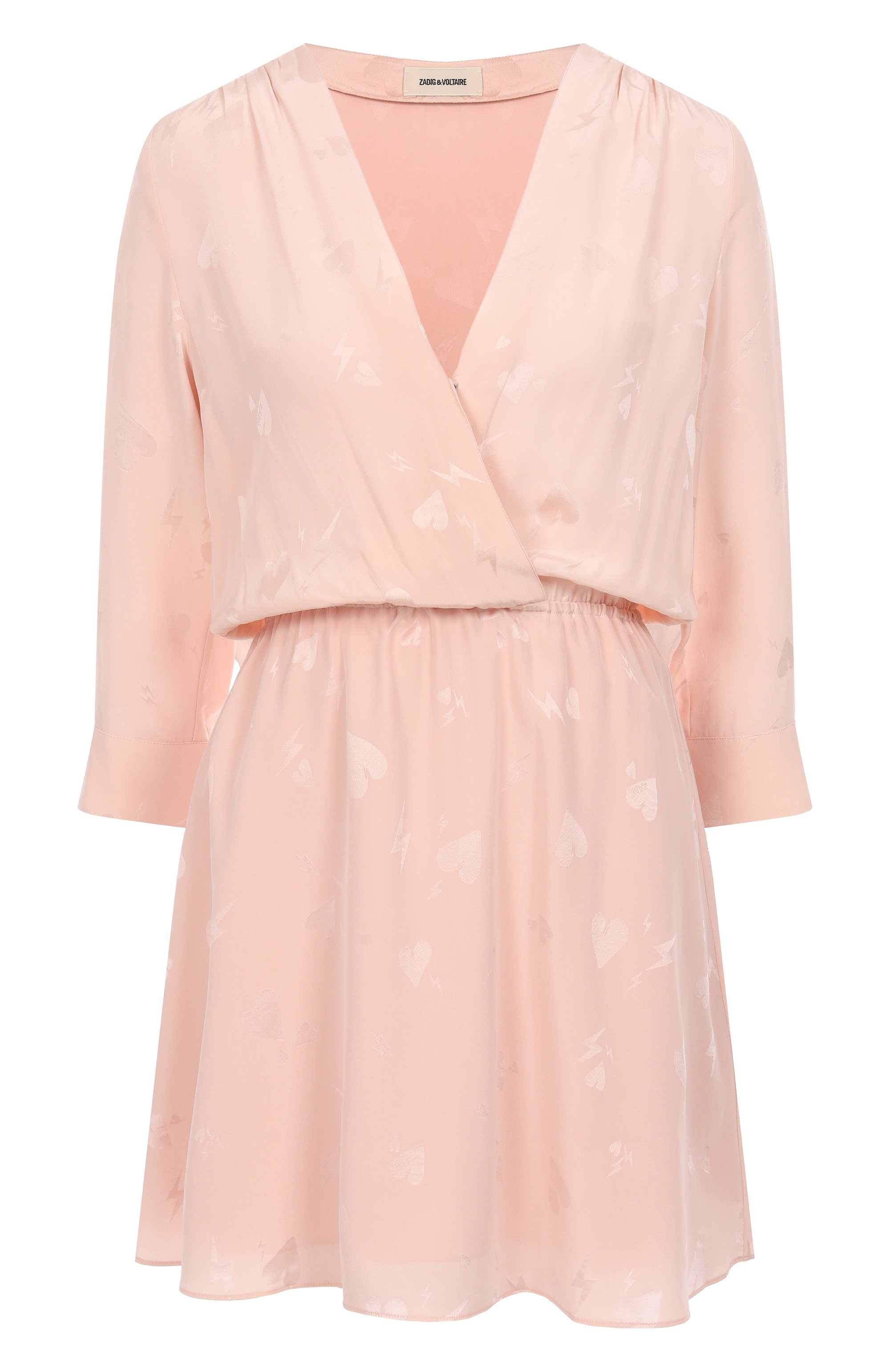 Шелковое платье ZADIG AND VOLTAIRE розового цвета по цене 72100 руб., арт. WWDR02526, фото 1 Шелковое платье ZADIG AND VOLTAIRE, арт. WWDR02526, фото 1