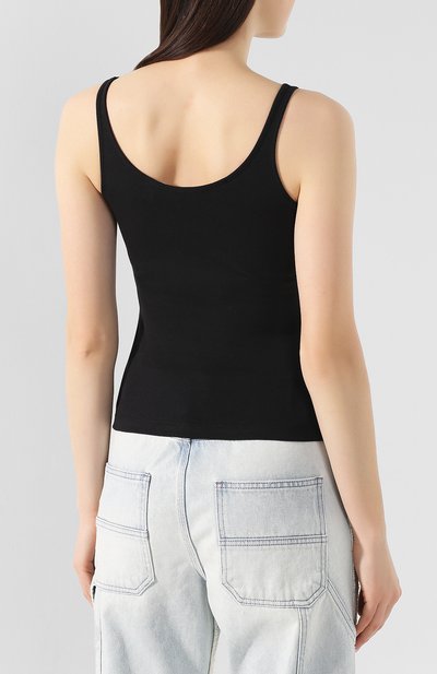 Хлопковая майка OFF-WHITE черного цвета по цене 17700 руб., арт. 0WAD072R20H790951001, фото 4 Хлопковая майка OFF-WHITE, арт. 0WAD072R20H790951001, фото 4