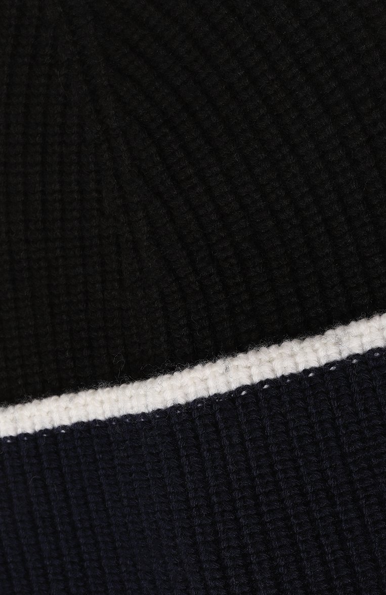Мужская шерстяная шапка DONDUP темно-синего цвета, арт. UQ126/Y00757U 002 | Фото 3 (Материал: Текстиль, Шерсть; Кросс-КТ: Трикотаж; Материал сплава: Проставлено; Нос: Не проставлено)
