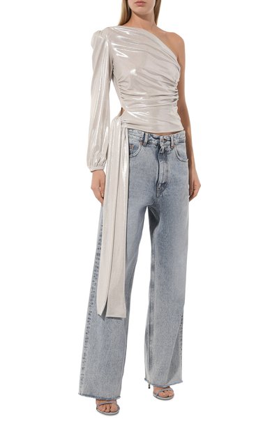 Топ PINKO серебряного цвета по цене 27200 руб., арт. 103050/Y5RA, фото 3 Топ PINKO, арт. 103050/Y5RA, фото 3