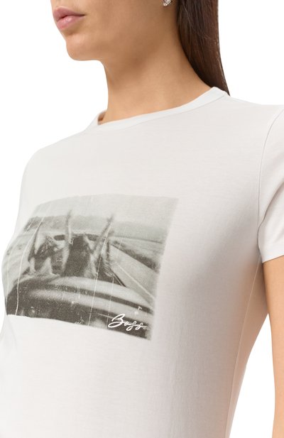 Хлопковая футболка BOSS ORANGE, арт. 50541264, фото 5