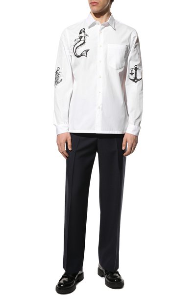 Хлопковая рубашка PRADA, арт. UCN425-10NF-F0009-221, фото 2