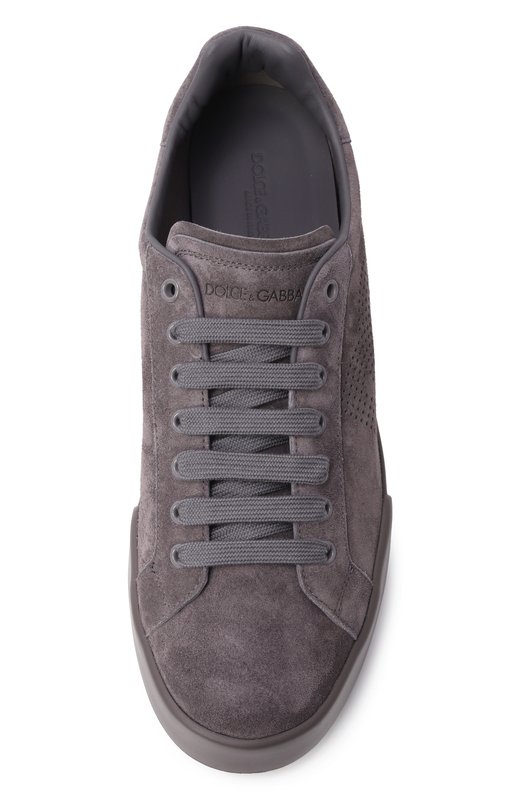 Замшевые кеды Strobel Portofino Light Dolce & Gabbana CS2324/A9T67 Серый  CS2324/A9T67 Фото 6