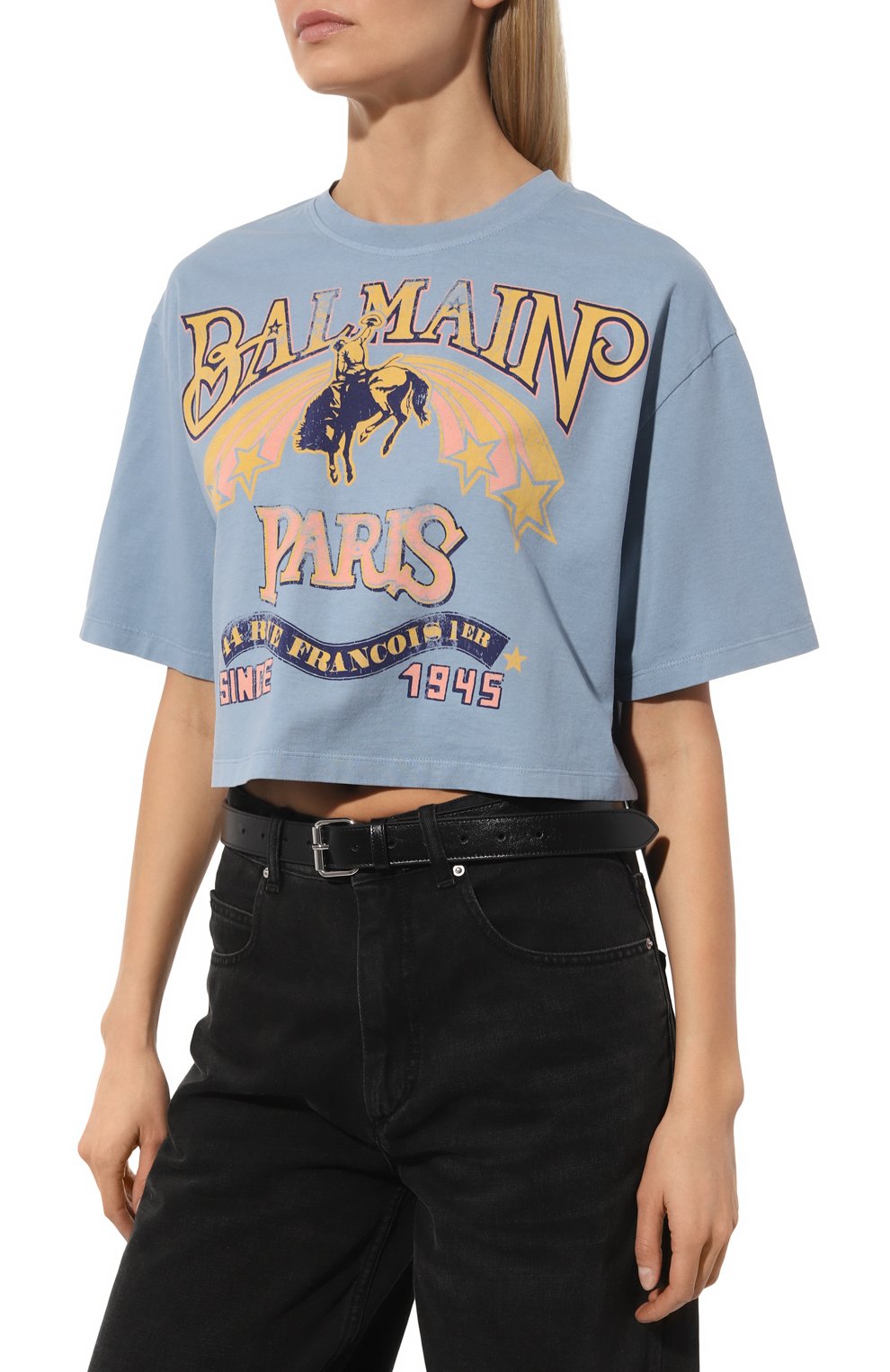 Хлопковая футболка BALMAIN, арт. CF1EE020/GD31, фото 3