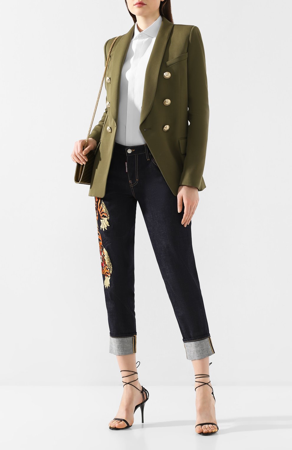 Хлопковая рубашка DSQUARED2 белого цвета по цене 49100 руб., арт. S75DL0698/S42381, фото 2 Хлопковая рубашка DSQUARED2, арт. S75DL0698/S42381, фото 2