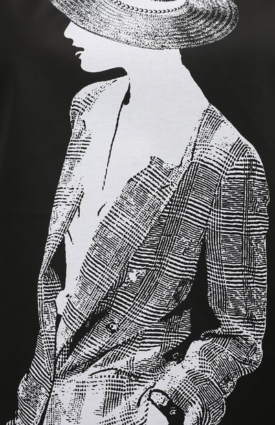 Хлопковая футболка EMPORIO ARMANI черного цвета по цене 12200 руб., арт. 3L2T7E/2J53Z, фото 5 Хлопковая футболка EMPORIO ARMANI, арт. 3L2T7E/2J53Z, фото 5