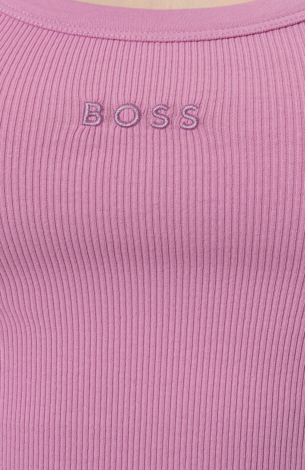 Хлопковая майка BOSS розового цвета по цене 5995 руб., арт. 50504245, фото 5 Хлопковая майка BOSS, арт. 50504245, фото 5
