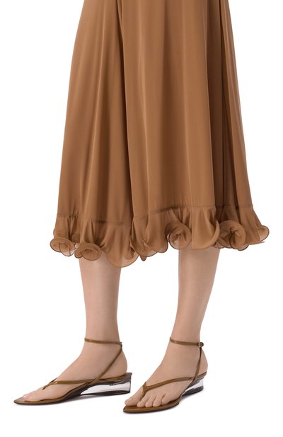 Кожаные босоножки ALAIA, арт. AA3S3006I037, фото 2