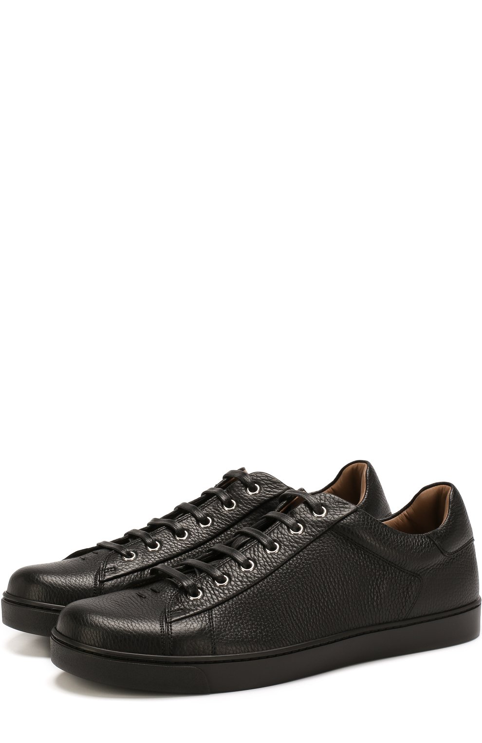 Кожаные кеды на шнуровке GIANVITO ROSSI, арт. S26340.M1BLK.B0XNER0, фото 1