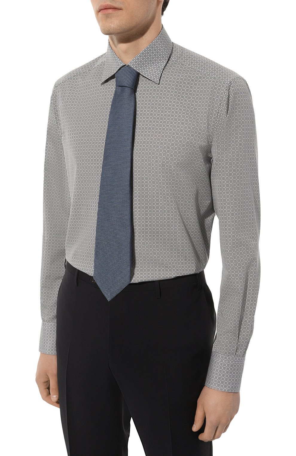 Хлопковая рубашка STEFANO RICCI черно-белого цвета по цене 122500 руб., арт. MS004775/C2503, фото 3 Хлопковая рубашка STEFANO RICCI, арт. MS004775/C2503, фото 3