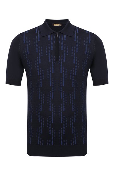 Поло из шелка и хлопка ZILLI, арт. MBV-PZ062-BUBB1/MC01, фото 1