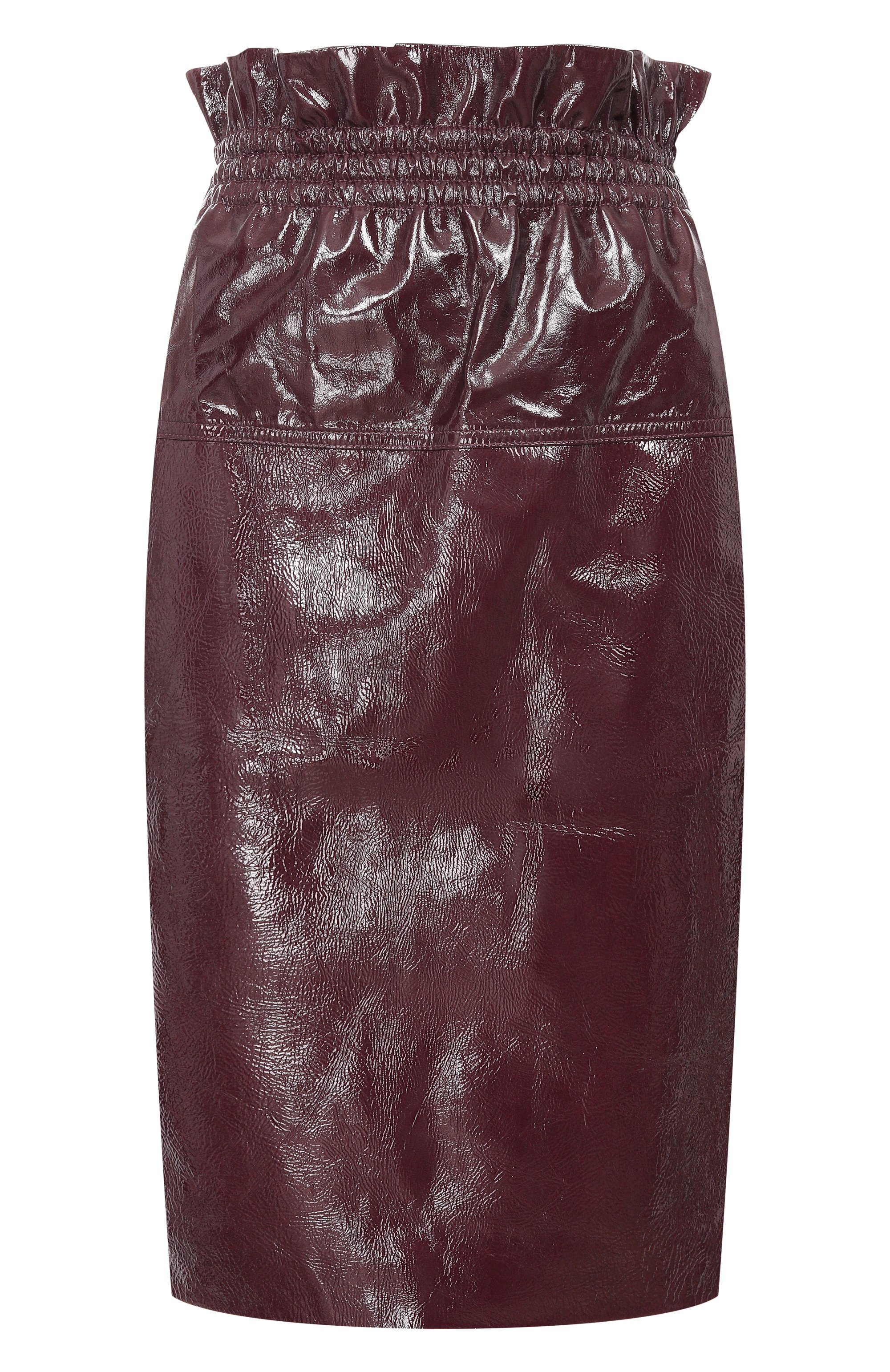 Кожаная юбка SAINT LAURENT бордового цвета по цене 672500 руб., арт. 858559/YCUB2, фото 1 Кожаная юбка SAINT LAURENT, арт. 858559/YCUB2, фото 1