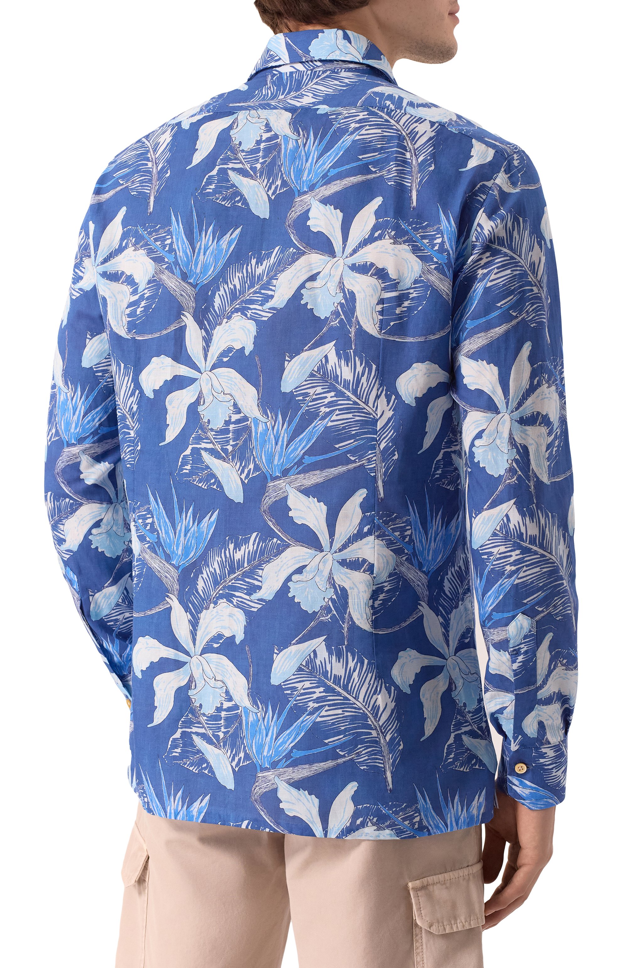 Рубашка из хлопка и льна KITON, арт. UMCNERH0928305, фото 4