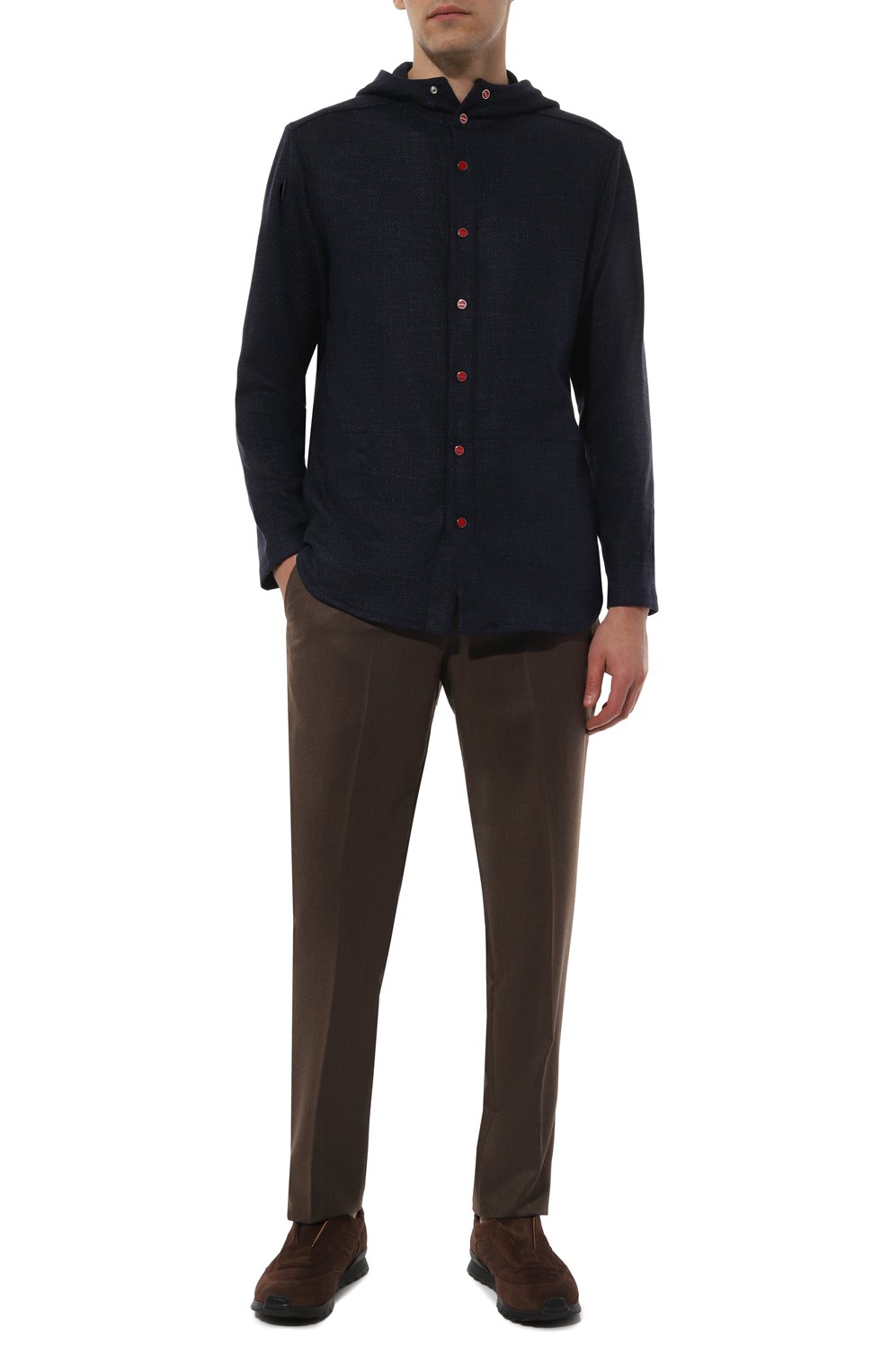 Рубашка из шерсти и шелка KITON, арт. UMCPETEK0170E04, фото 2