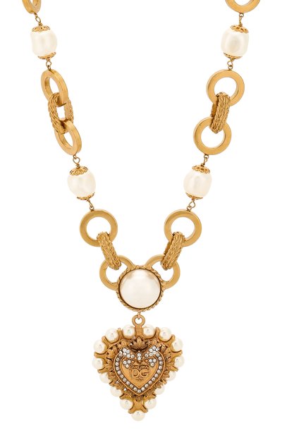 Колье DOLCE & GABBANA золотого цвета по цене 143500 руб., арт. WNL6A2/W1111, фото 2 Колье DOLCE & GABBANA, арт. WNL6A2/W1111, фото 2