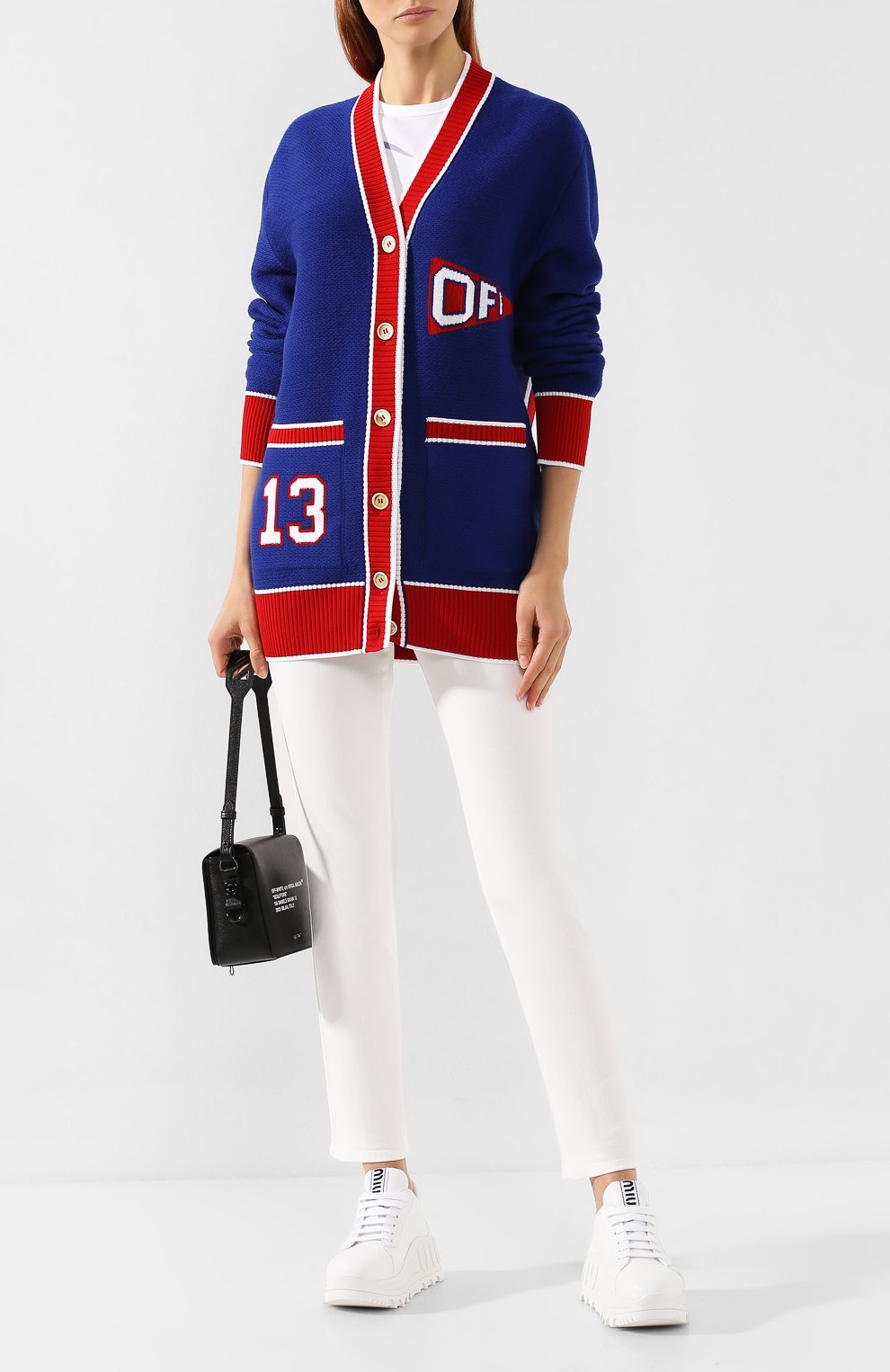 Шерстяной кардиган OFF-WHITE, арт. 0WHB006E19A280753020, фото 2