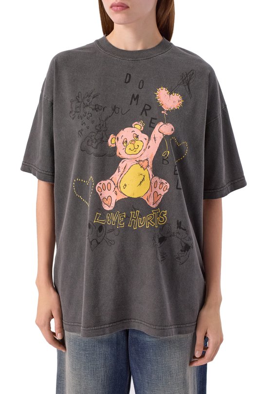 Хлопковая футболка DOMREBEL BALL00N T-SHIRT Серый  BALL00N T-SHIRT Фото 3