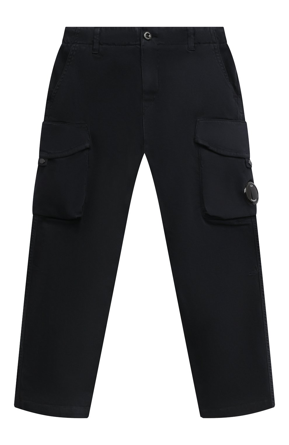 Хлопковые брюки C.P. COMPANY темно-синего цвета по цене 18100 руб., арт. 15CKPA025A-005531G, фото 1 Хлопковые брюки C.P. COMPANY, арт. 15CKPA025A-005531G, фото 1