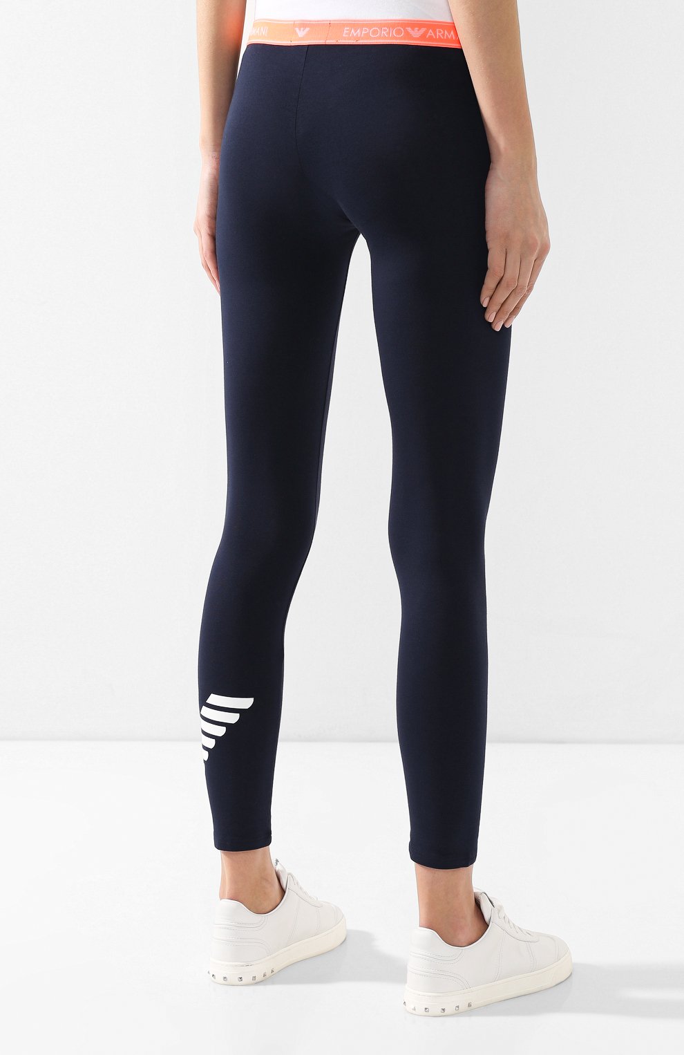Хлопковые легинсы EMPORIO ARMANI темно-синего цвета по цене 8995 руб., арт. 164162/9P317, фото 4 Хлопковые легинсы EMPORIO ARMANI, арт. 164162/9P317, фото 4