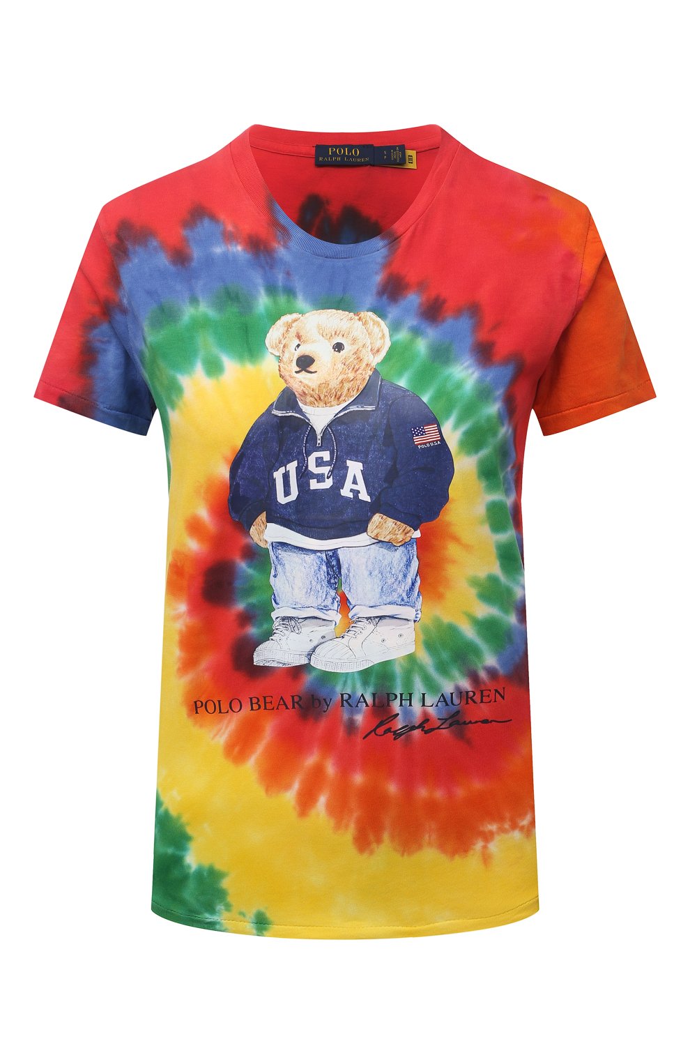 Хлопковая футболка POLO RALPH LAUREN разноцветного цвета по цене 13100 руб., арт. 211843249, фото 1 Хлопковая футболка POLO RALPH LAUREN, арт. 211843249, фото 1