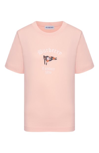 Женская хлопковая футболка BURBERRY, арт. 8128207