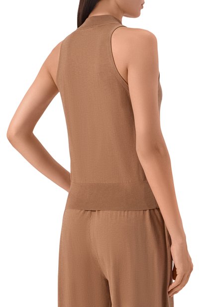 Топ из шелка и хлопка 12 STOREEZ бежевого цвета по цене 13000 руб., арт. 137942, фото 4 Топ из шелка и хлопка 12 STOREEZ, арт. 137942, фото 4