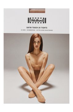 Женские колготки satin touch 20 WOLFORD бежевого цвета, арт. 14776 | Фото 1 (Материал внешний: Синтетический материал; Материал сплава: Проставлено; Нос: Не проставлено)