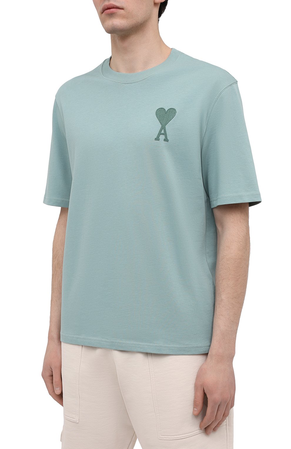 Хлопковая футболка AMI, арт. E21HJ128.726, фото 3