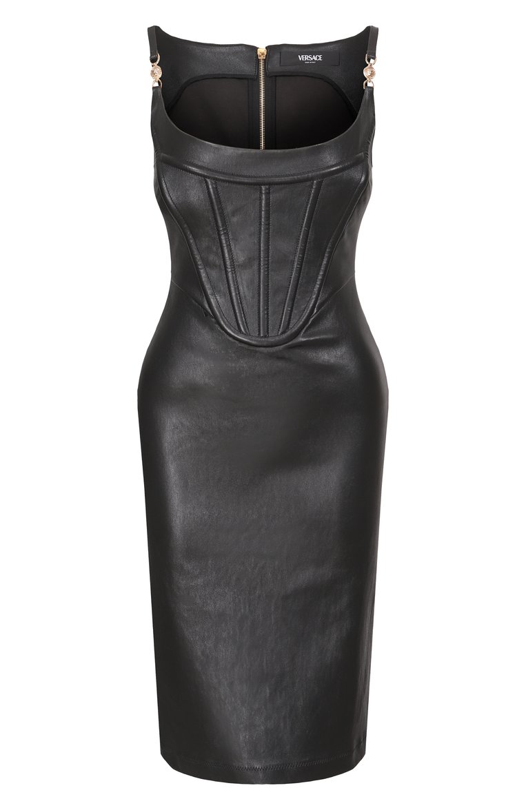 Кожаное платье VERSACE, арт. 1013624/1A10127, фото 1