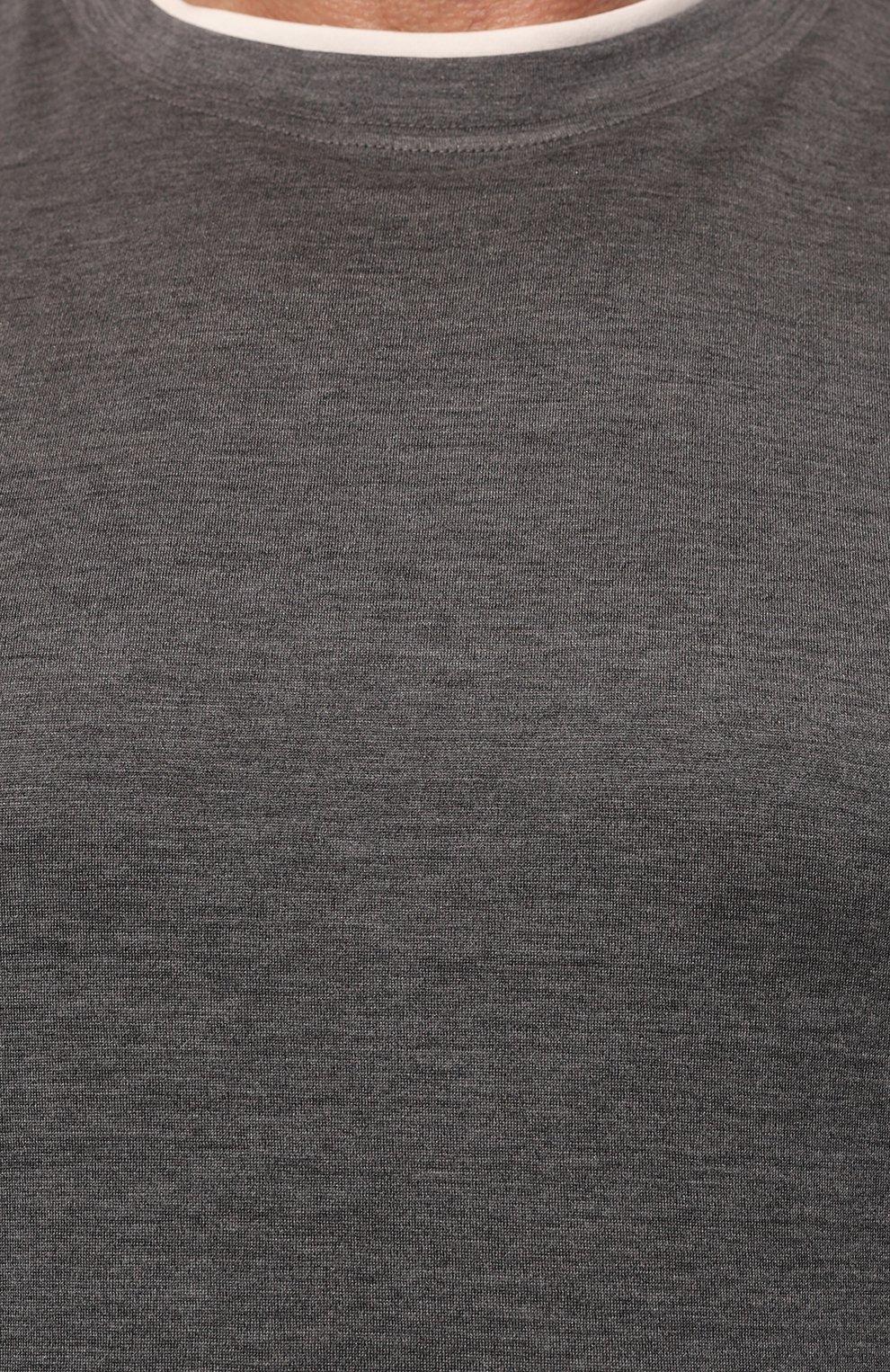 Футболка из шелка и хлопка BRUNELLO CUCINELLI, арт. MH8367427W, фото 5