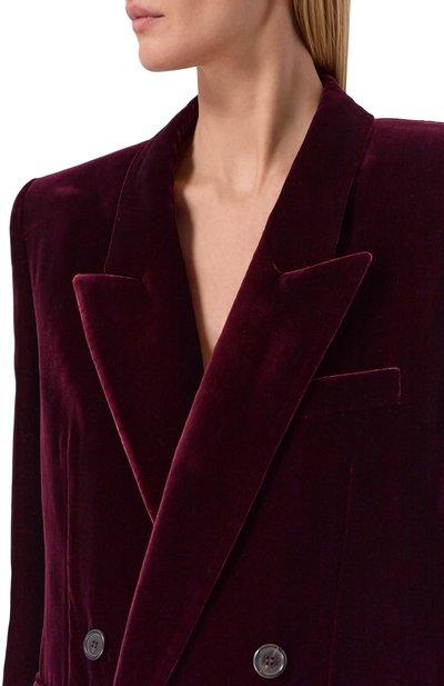 Бархатный жакет SAINT LAURENT, арт. 739698/Y525R, фото 5