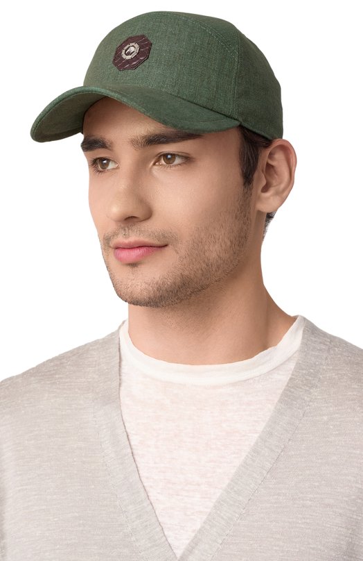 Льняная бейсболка Stefano Ricci MCV24AL16E/L0005Q Хаки  MCV24AL16E/L0005Q Фото 2
