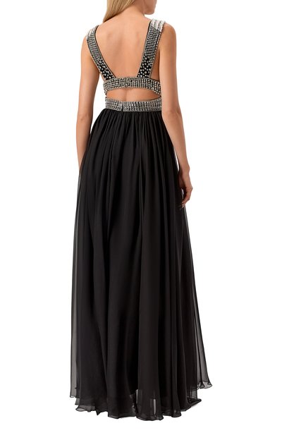 Шелковое платье с отделкой стразами ZUHAIR MURAD, арт. RDR25011/CHSI028, фото 4