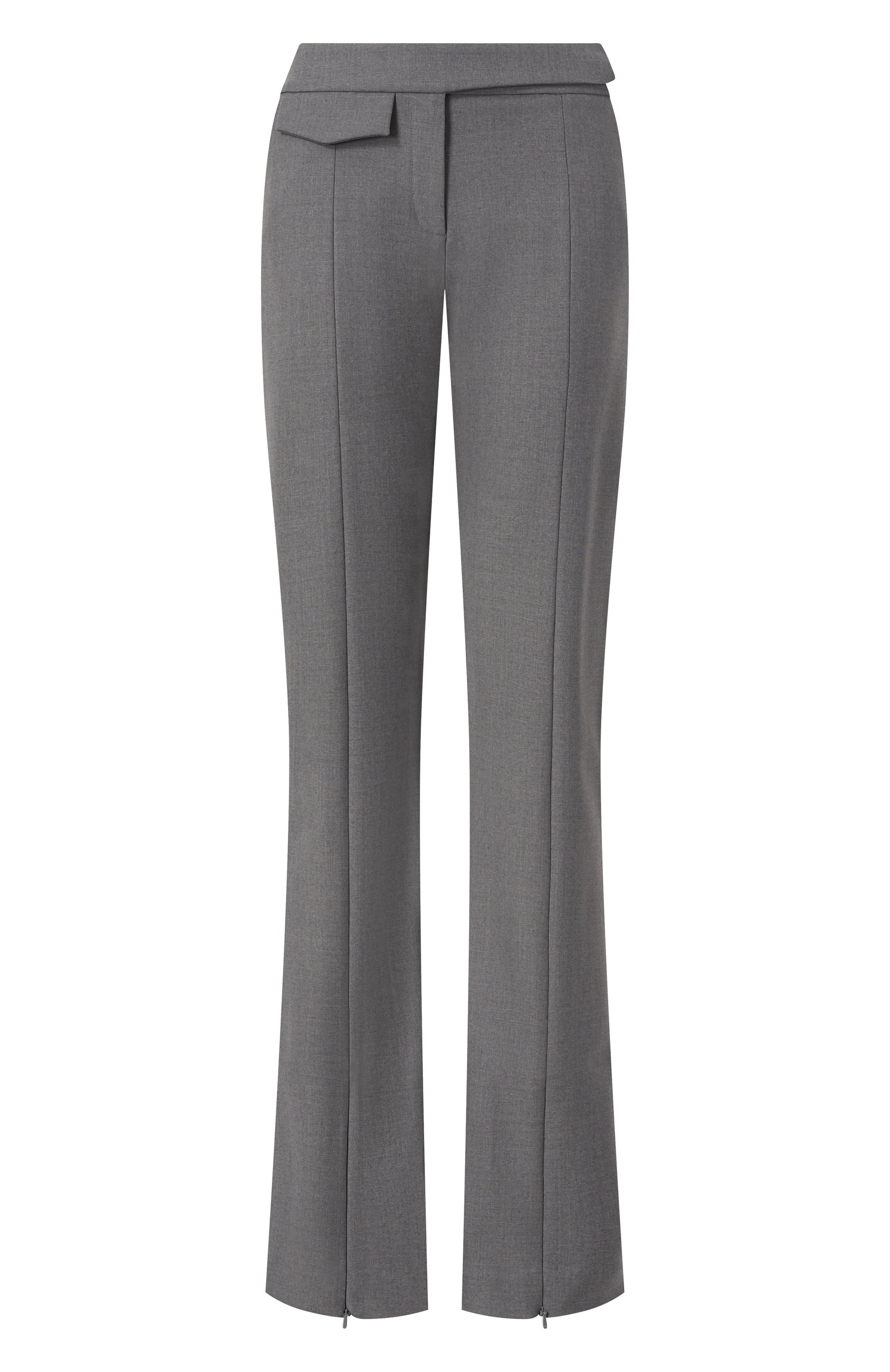 Шерстяные брюки DAVID KOMA серого цвета по цене 145500 руб., арт. PF24DK29TR, фото 1 Шерстяные брюки DAVID KOMA, арт. PF24DK29TR, фото 1